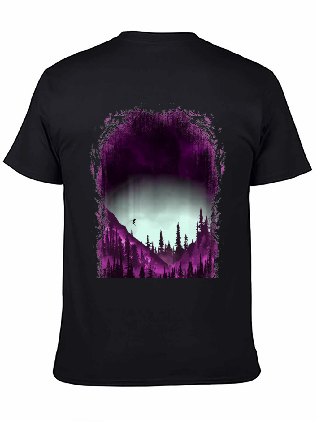 Nature Silhouette Graphic Tee - Mens Black T-Shirt