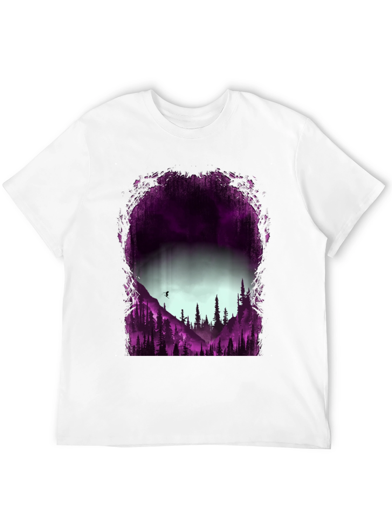 Nature Silhouette Graphic Tee - Mens Black T-Shirt