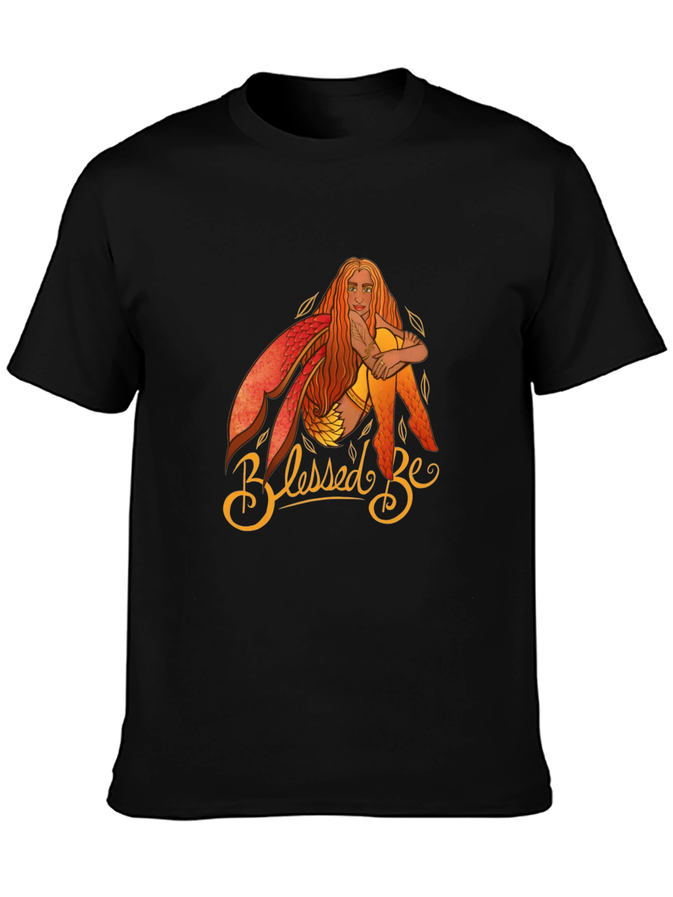 Blessed Be Fairy Graphic T-Shirt - Black Cotton Tee