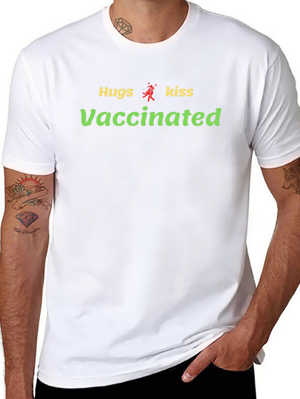 Hugs Kiss Vaccinated T-Shirt