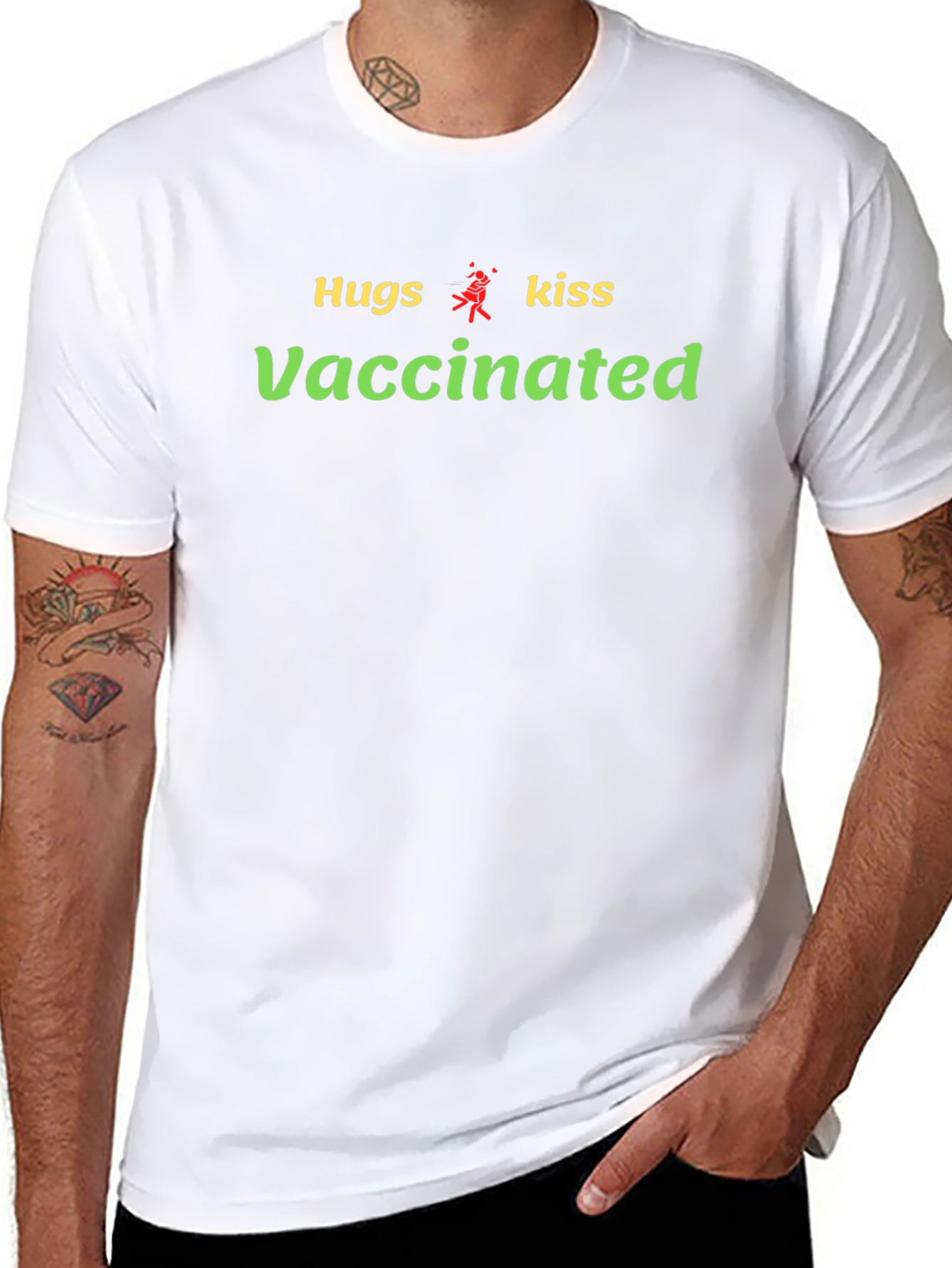 Hugs Kiss Vaccinated T-Shirt
