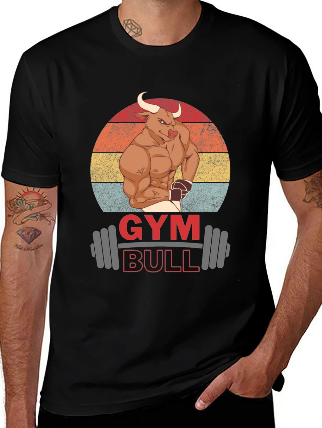 Gym Bull Graphic T-Shirt - Muscle & Fitness Tee