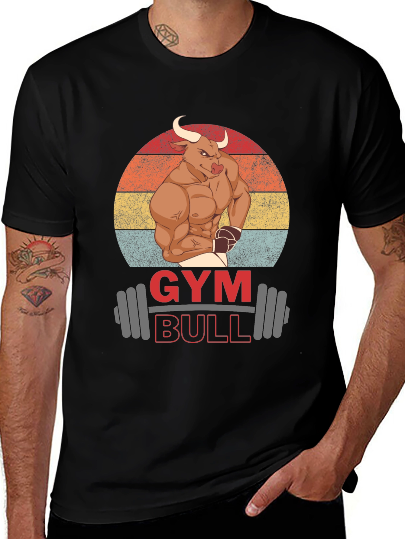 Gym Bull Graphic T-Shirt - Muscle & Fitness Tee
