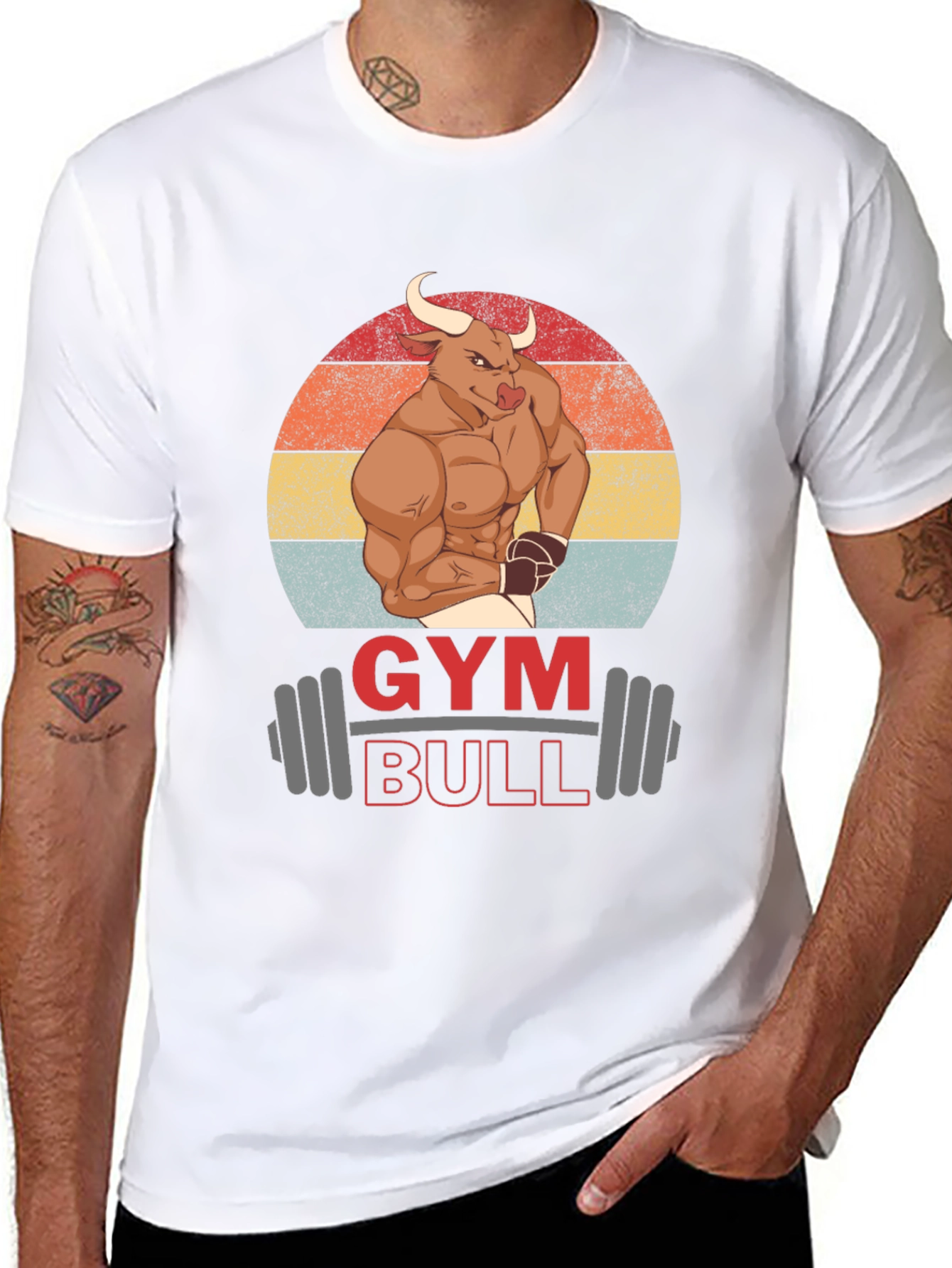 Gym Bull Graphic T-Shirt - Muscle & Fitness Tee