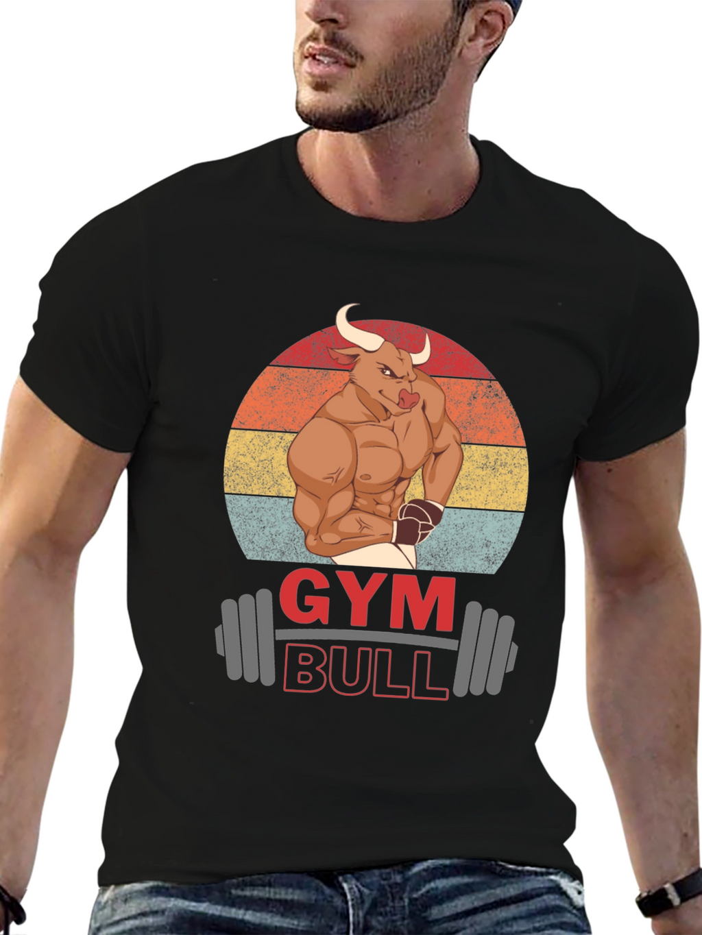 Gym Bull Graphic T-Shirt - Muscle & Fitness Tee