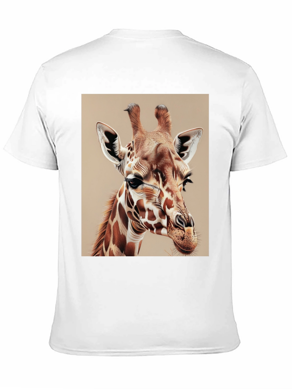 Giraffe Graphic Tee - Mens Black Cotton T-Shirt