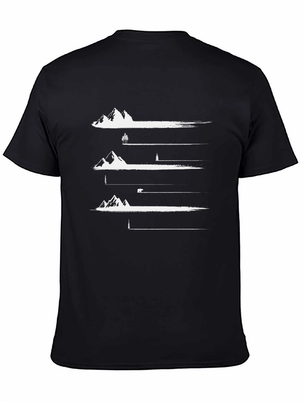 Nature Scene Graphic T-Shirt - Black