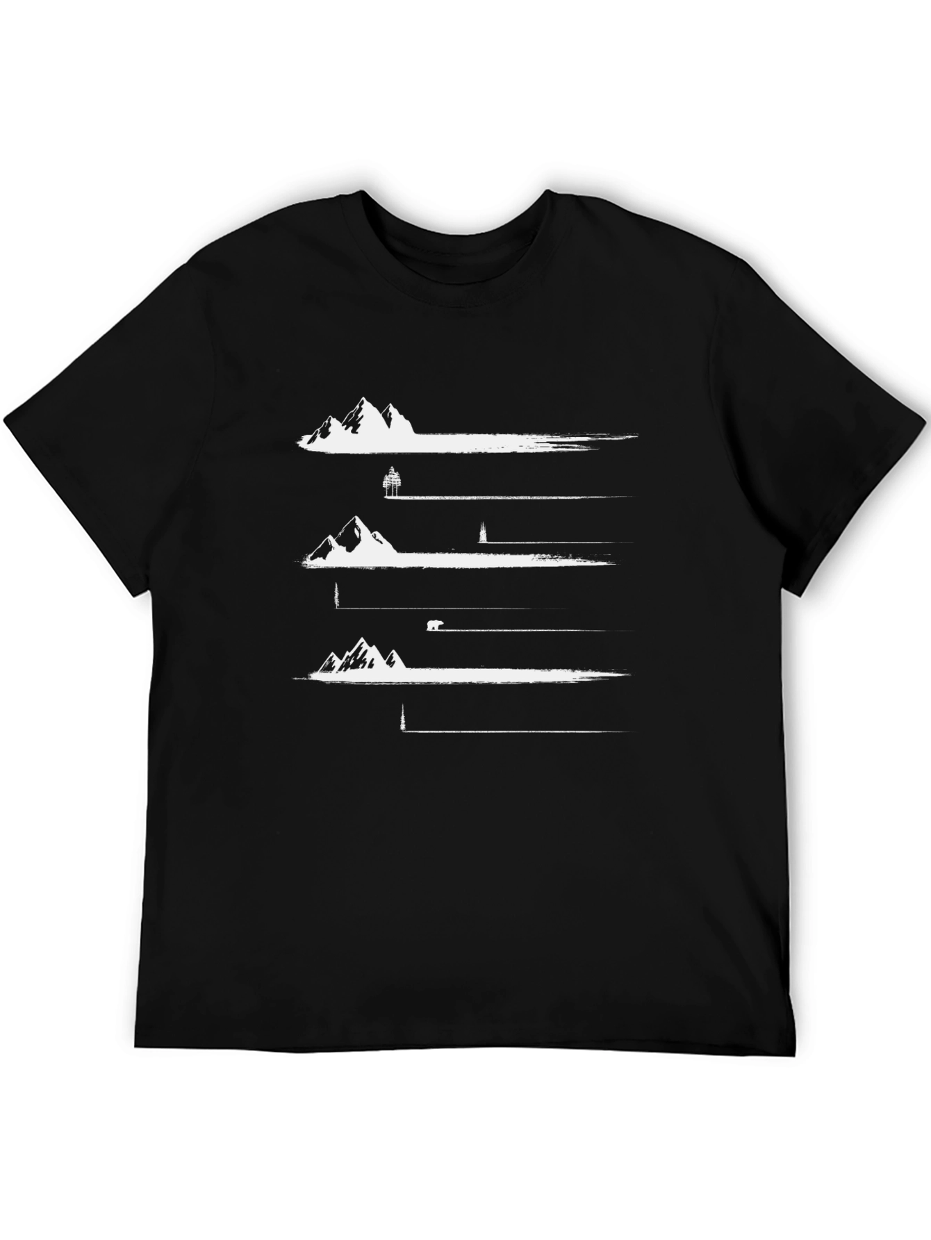 Nature Scene Graphic T-Shirt - Black