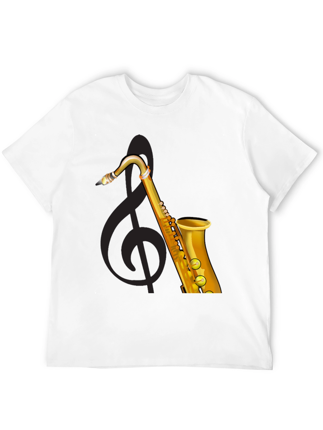 Saxophone Graphic Black T-Shirt