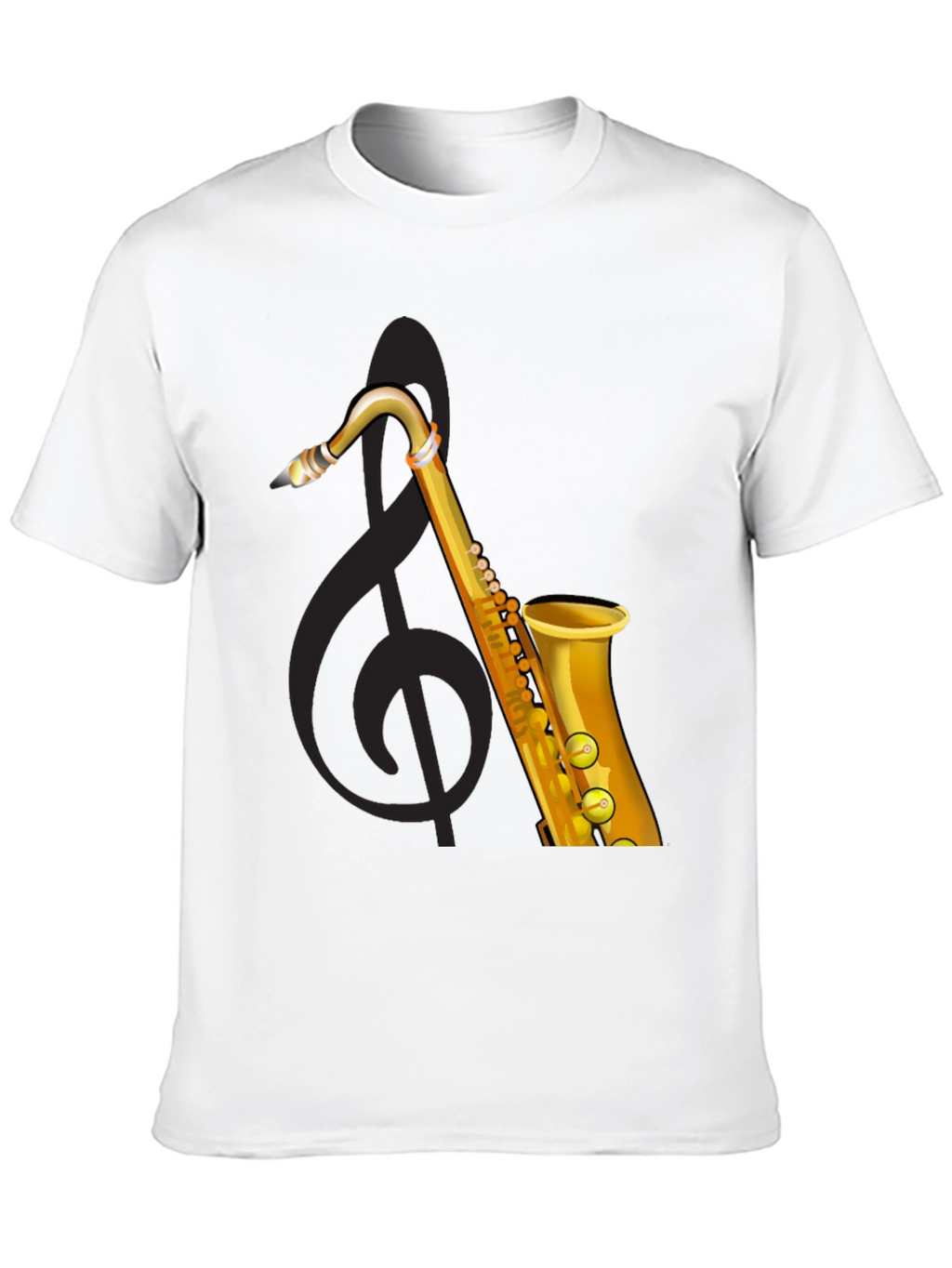 Saxophone Graphic Black T-Shirt