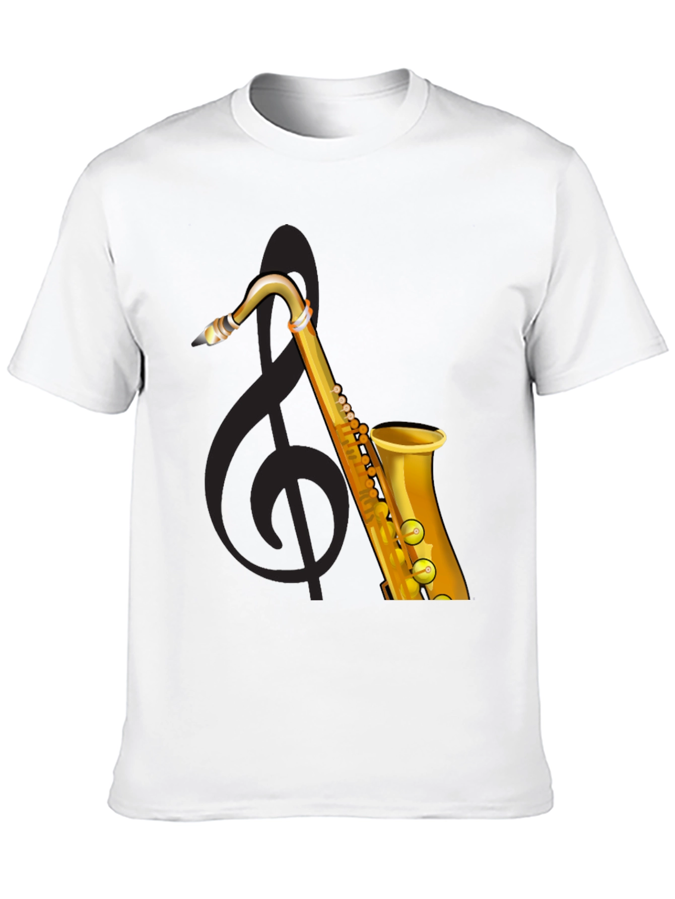 Saxophone Graphic Black T-Shirt