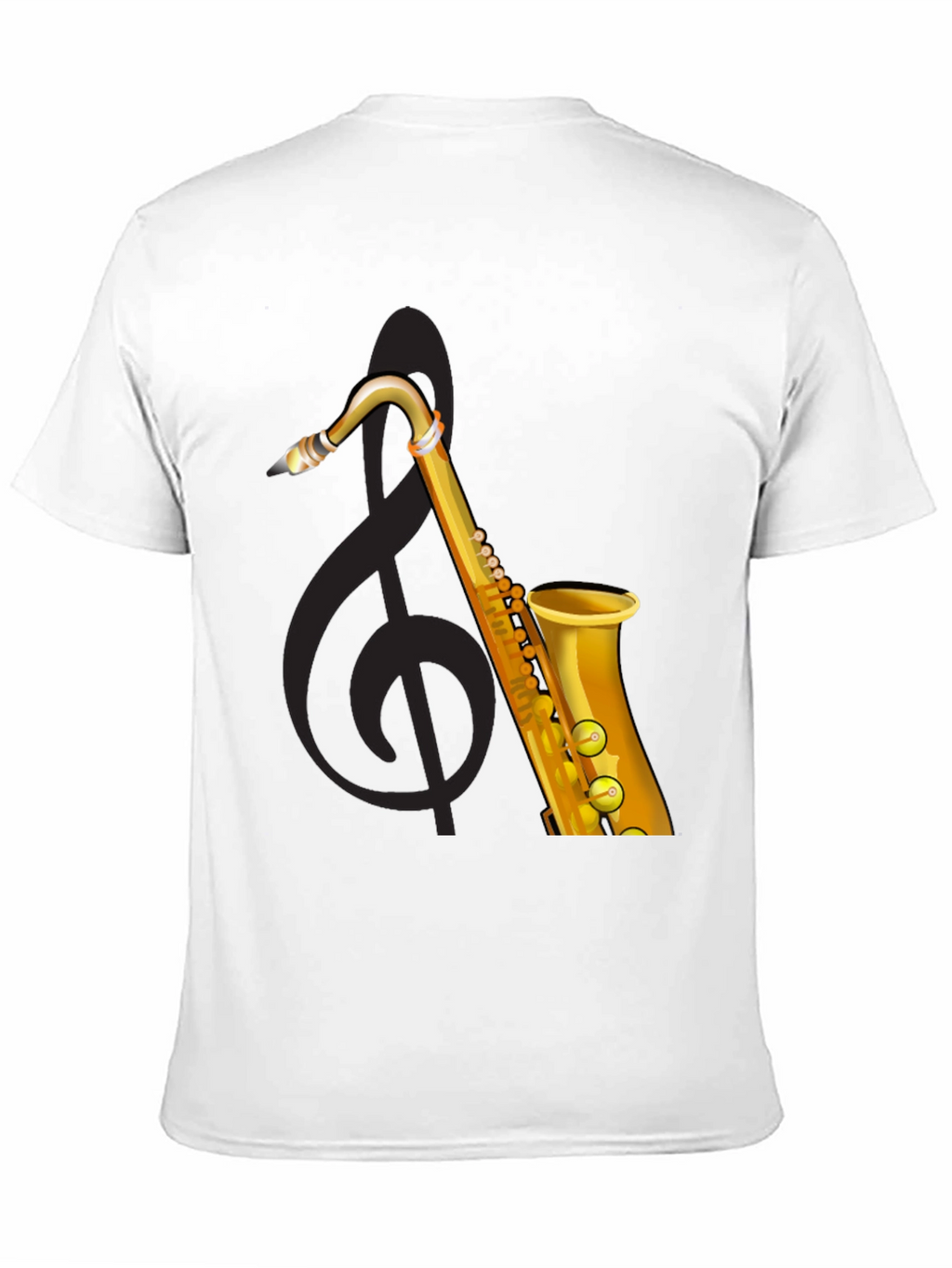 Saxophone Graphic Black T-Shirt