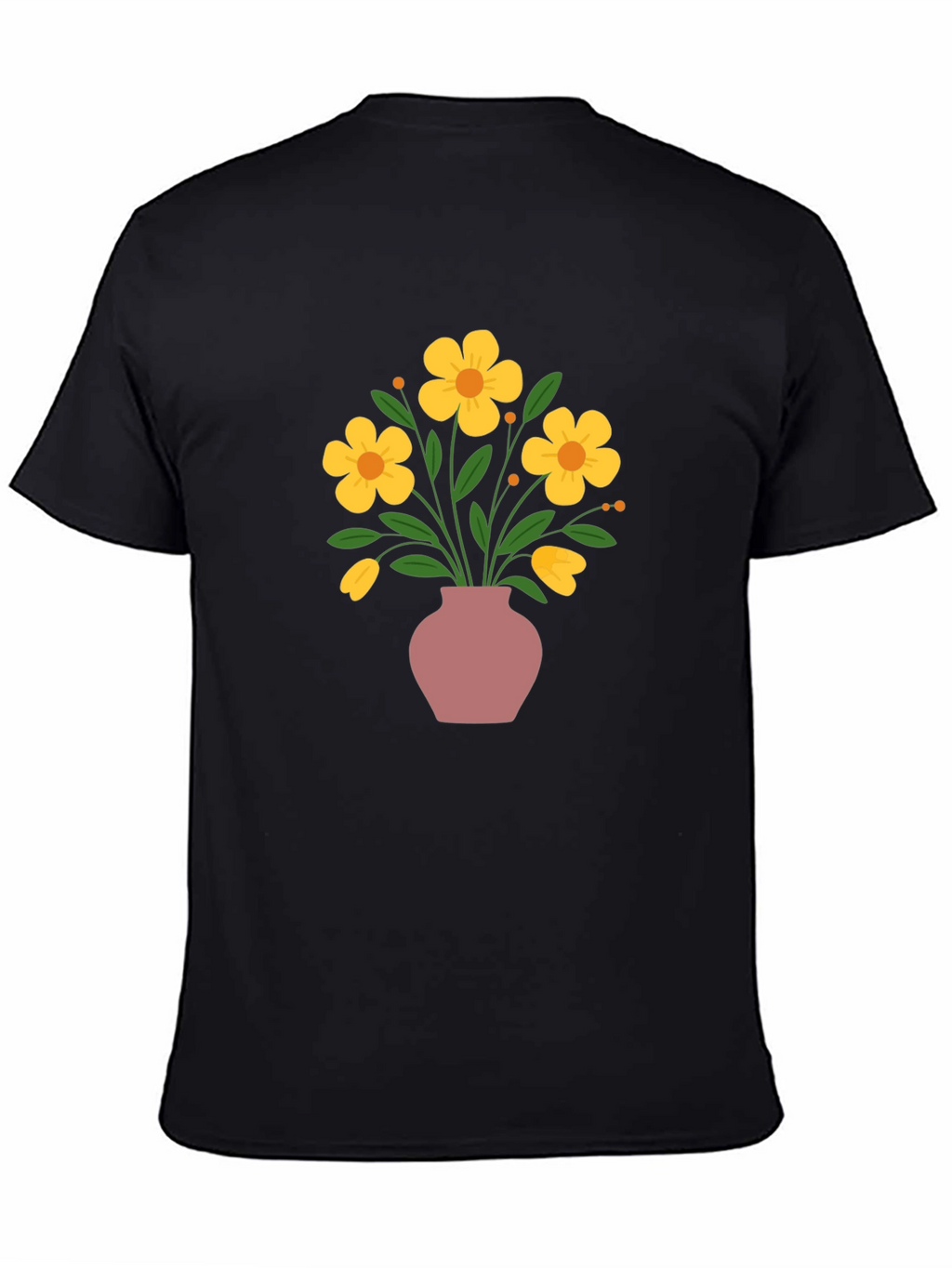 Floral Vase Graphic Tee - Stylish Casual Wear
