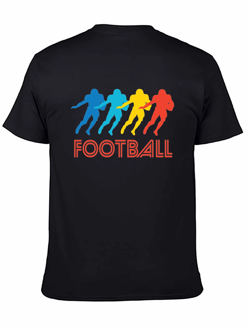 Retro Football Player Silhouette Graphic Tee
