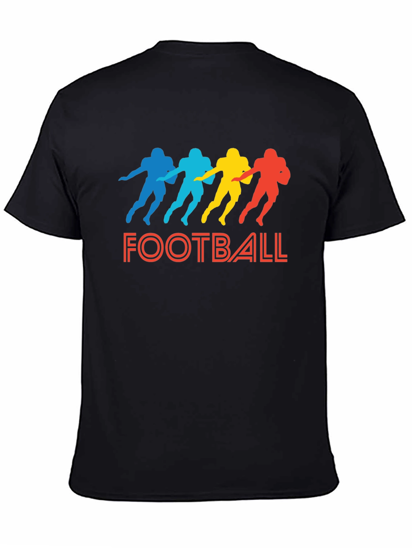 Retro Football Player Silhouette Graphic Tee