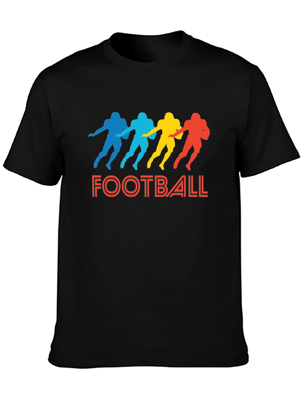 Retro Football Player Silhouette Graphic Tee
