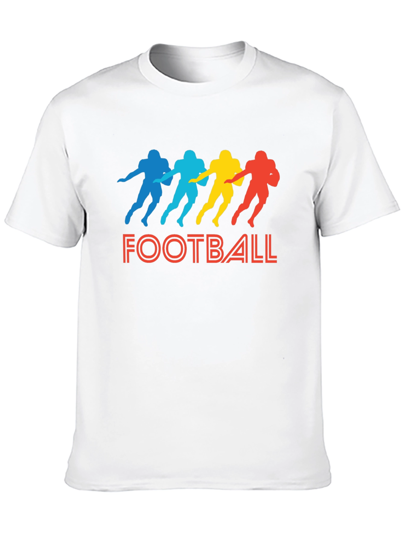 Retro Football Player Silhouette Graphic Tee
