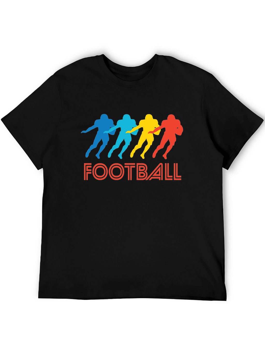 Retro Football Player Silhouette Graphic Tee