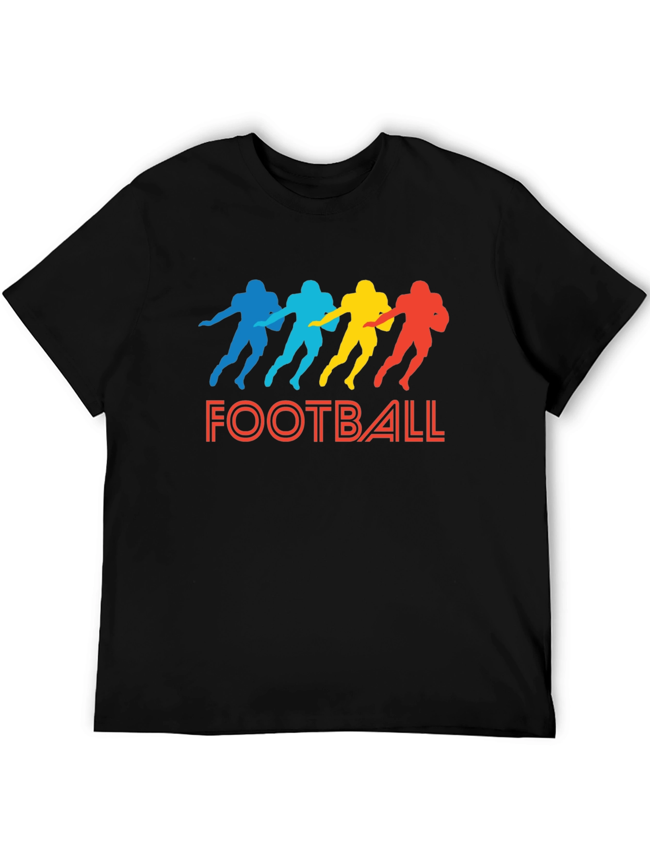 Retro Football Player Silhouette Graphic Tee