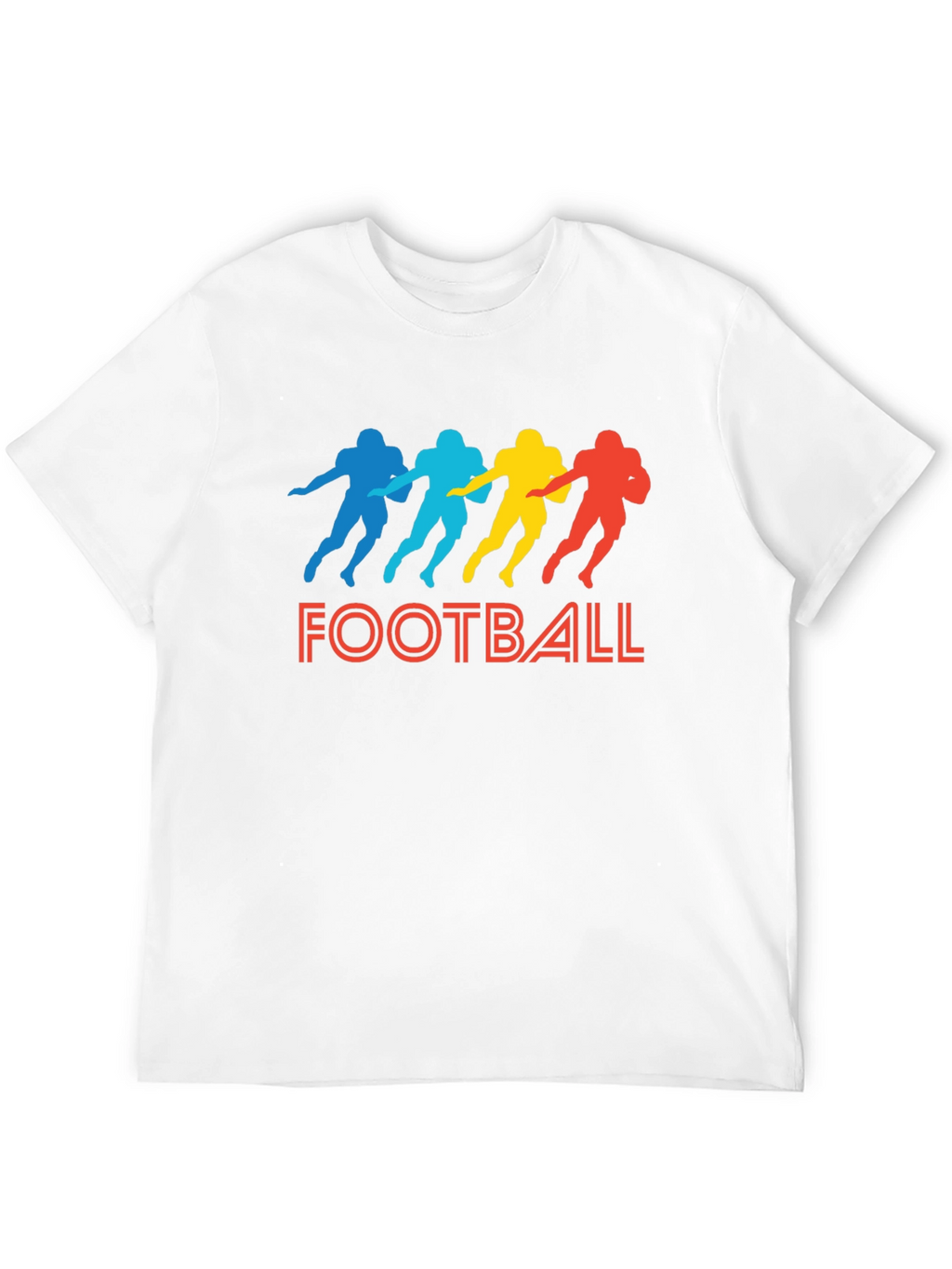 Retro Football Player Silhouette Graphic Tee