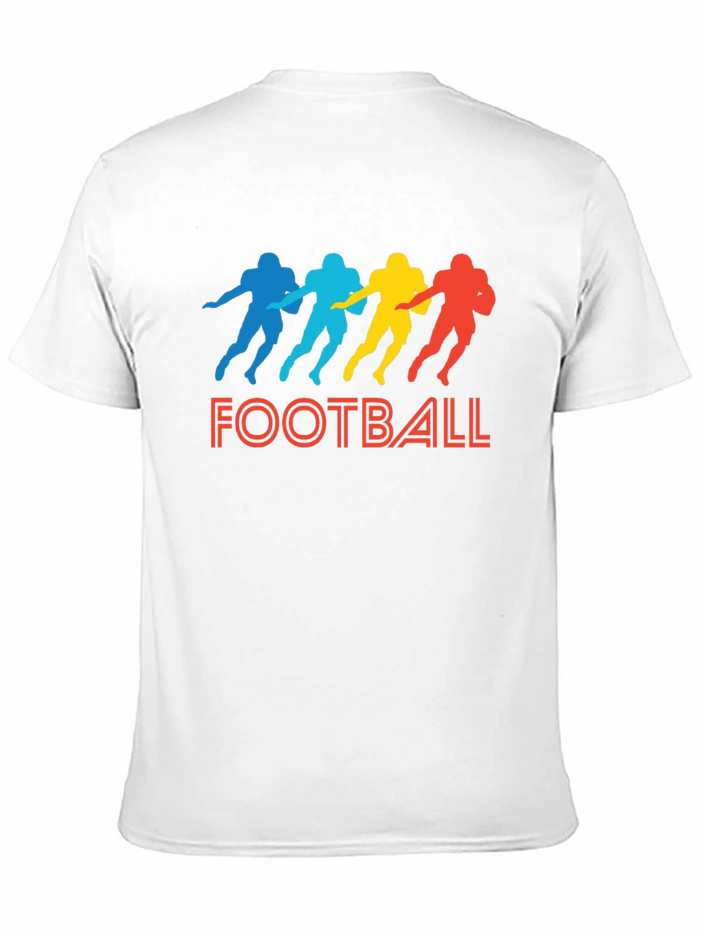 Retro Football Player Silhouette Graphic Tee