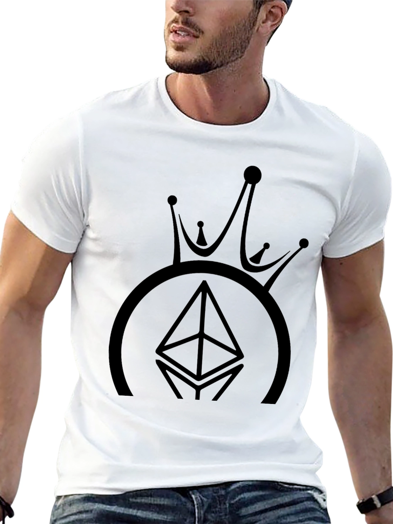 Ethereum Crown Black T-Shirt - Crypto King