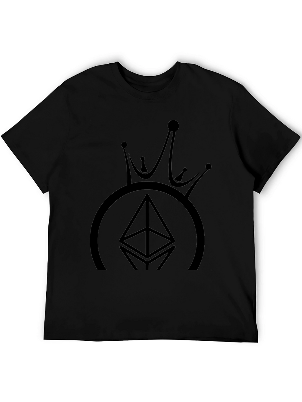 Ethereum Crown Black T-Shirt - Crypto King