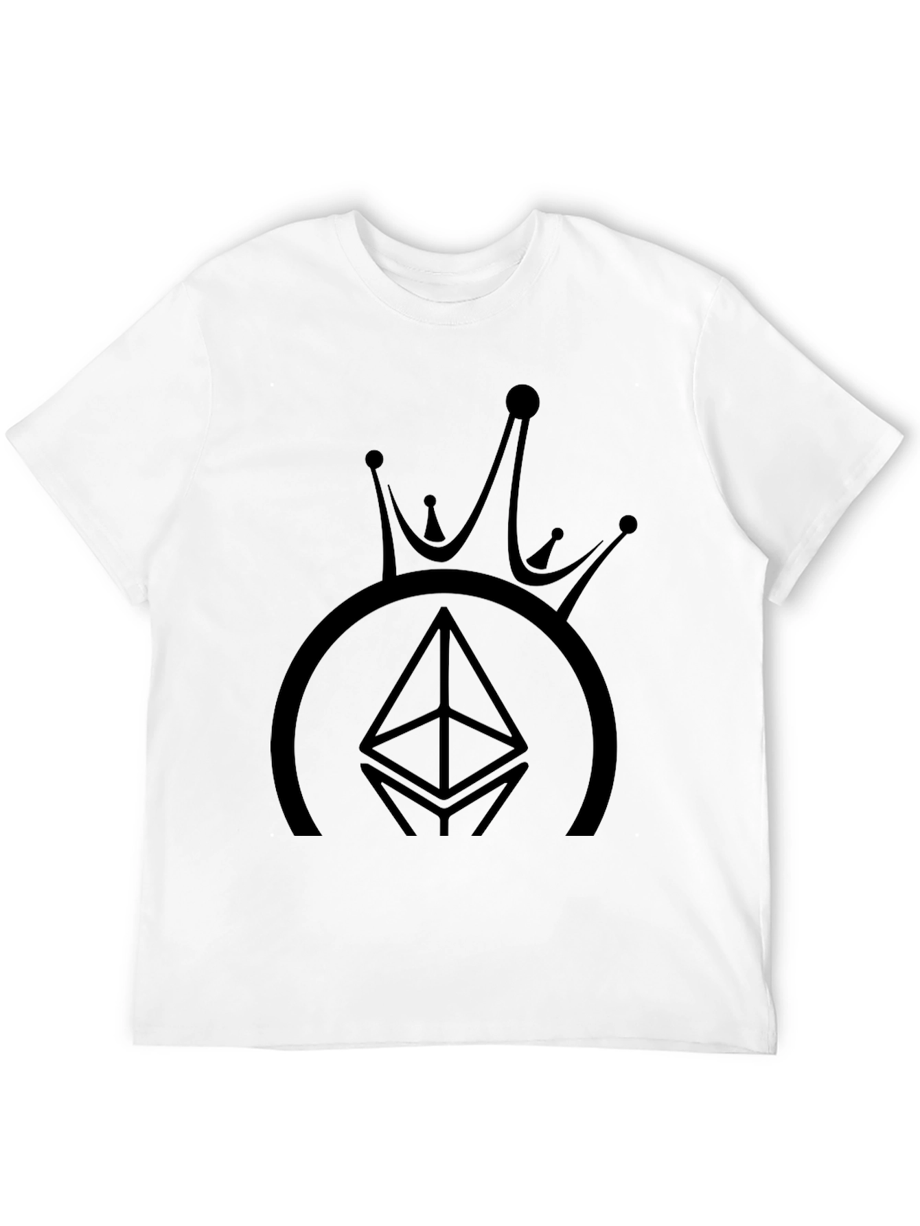 Ethereum Crown Black T-Shirt - Crypto King