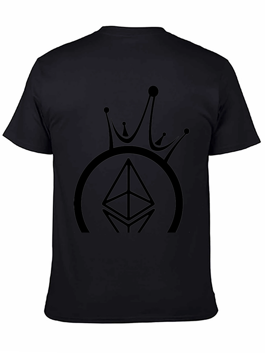 Ethereum Crown Black T-Shirt - Crypto King