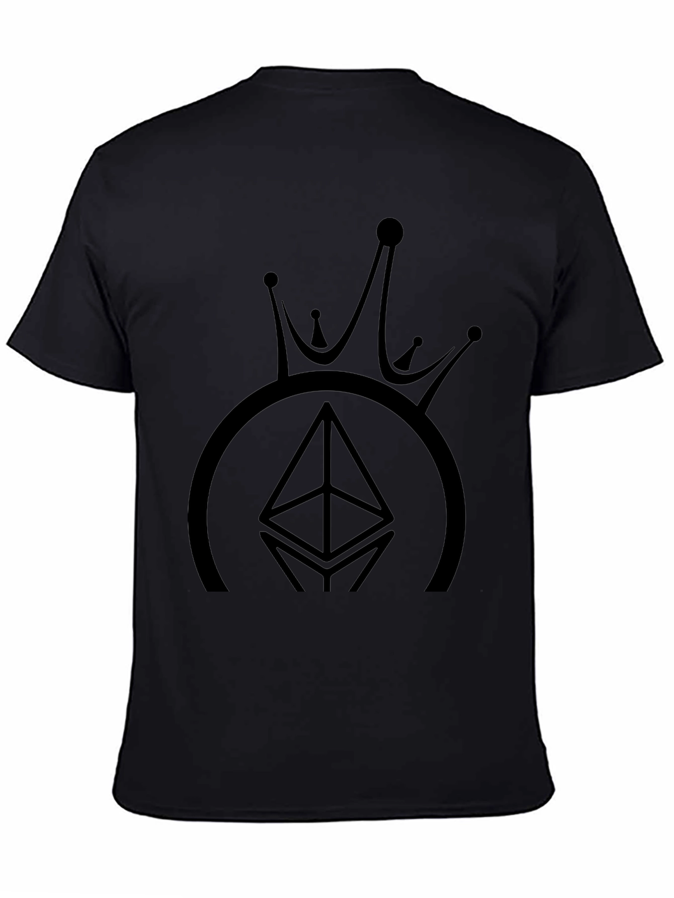 Ethereum Crown Black T-Shirt - Crypto King