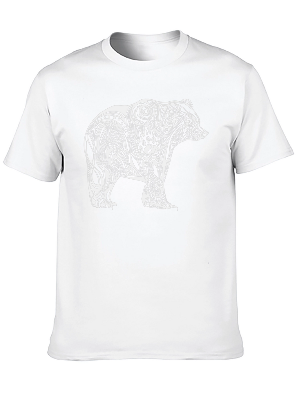 Tribal Bear Graphic T-Shirt - Black