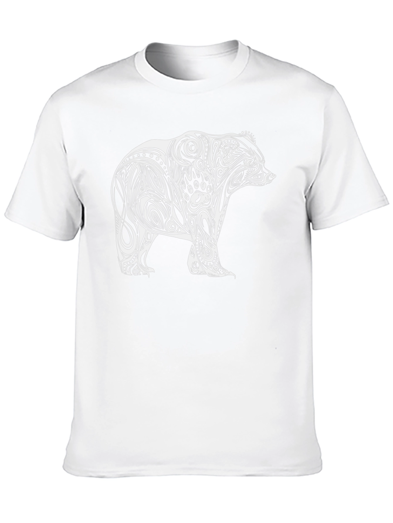 Tribal Bear Graphic T-Shirt - Black