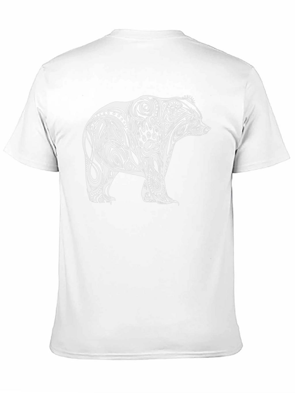 Tribal Bear Graphic T-Shirt - Black