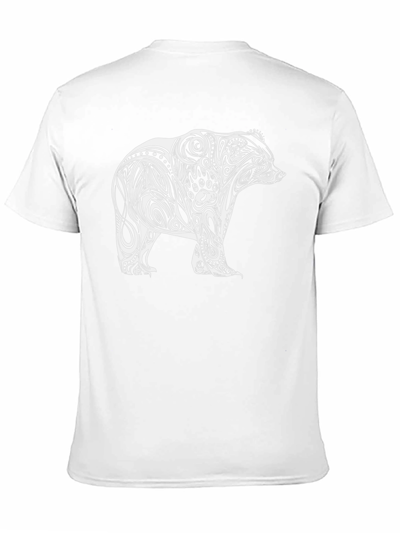 Tribal Bear Graphic T-Shirt - Black