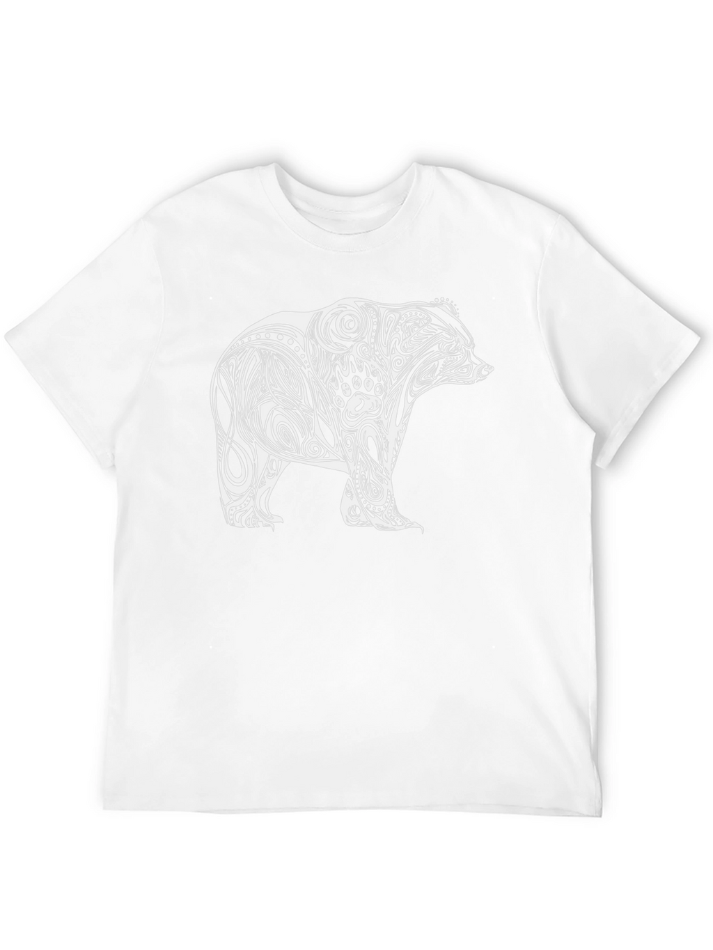 Tribal Bear Graphic T-Shirt - Black