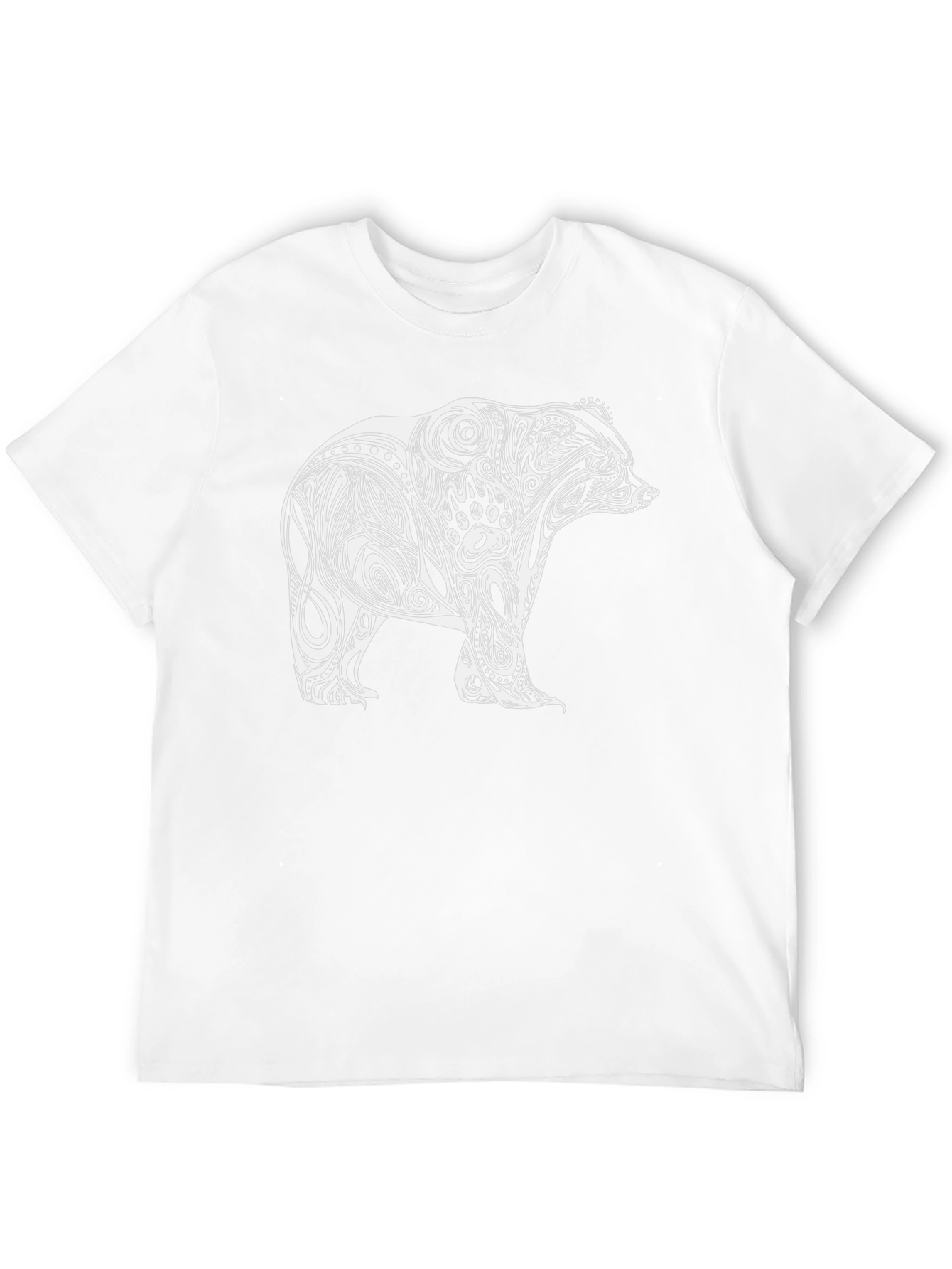 Tribal Bear Graphic T-Shirt - Black