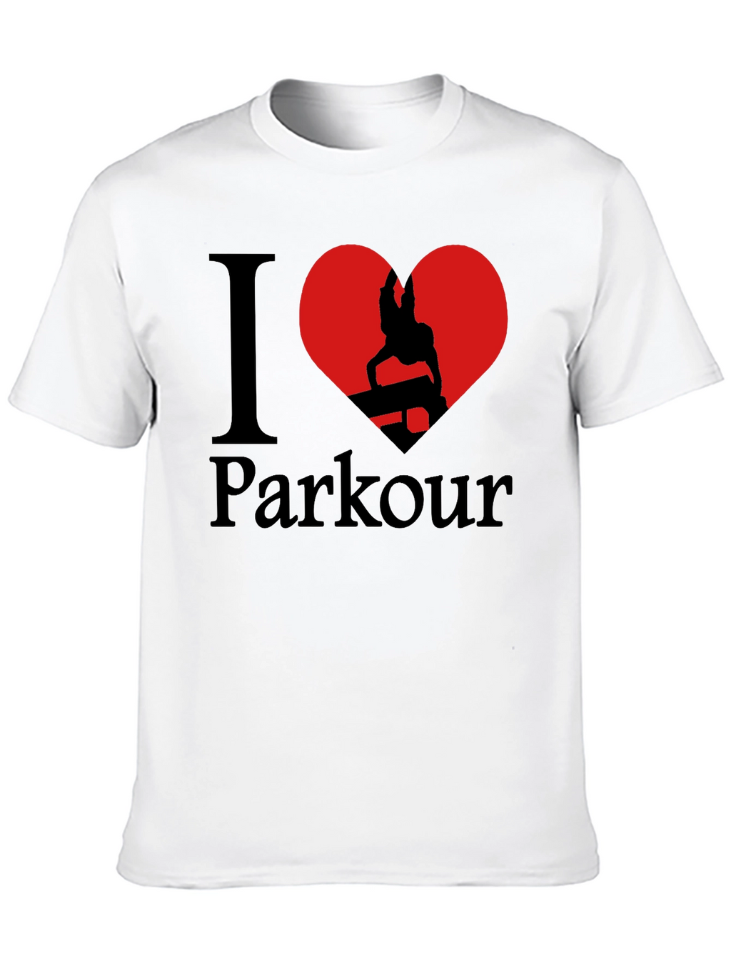 I Love Parkour Graphic T-Shirt - Black