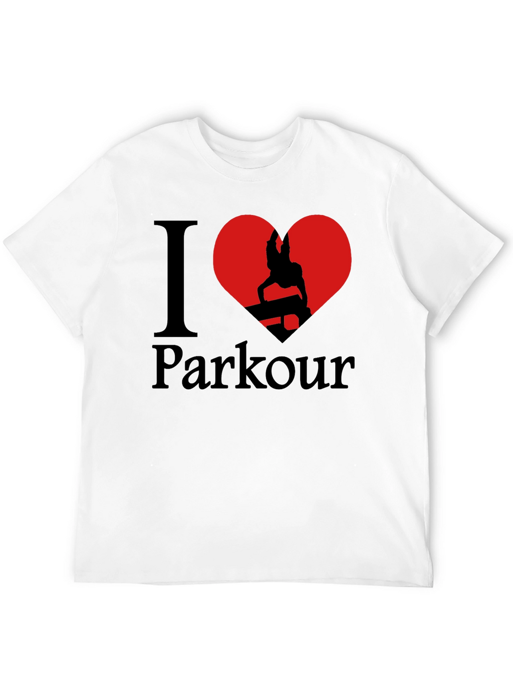 I Love Parkour Graphic T-Shirt - Black