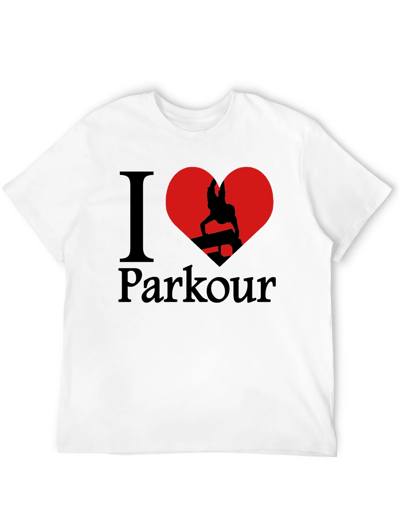 I Love Parkour Graphic T-Shirt - Black