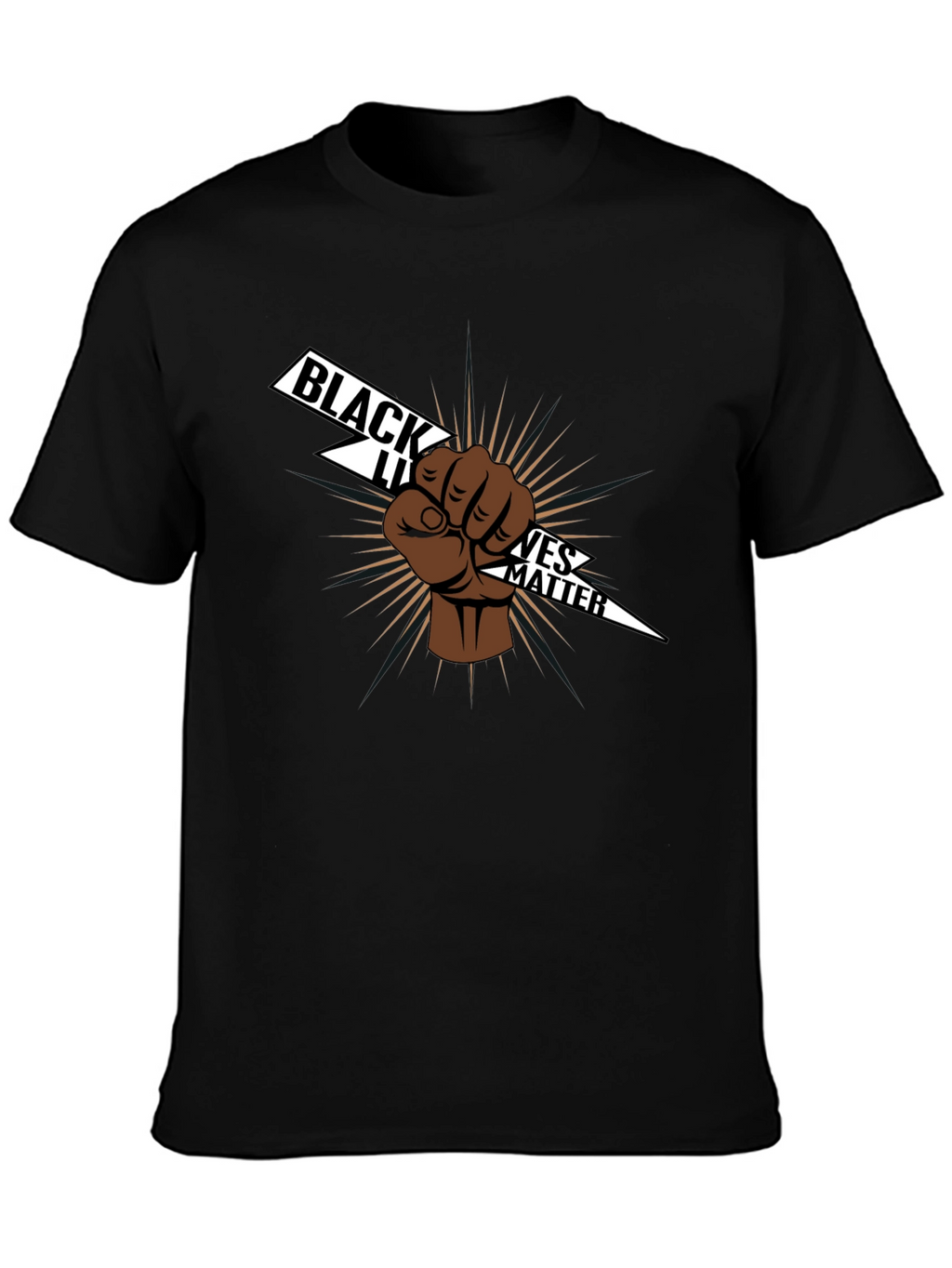 Black Lives Matter Fist Graphic Tee - Black
