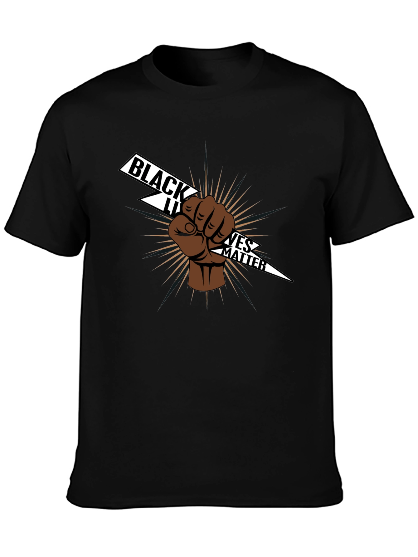 Black Lives Matter Fist Graphic Tee - Black
