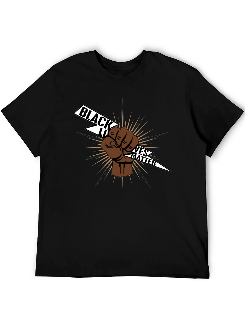 Black Lives Matter Fist Graphic Tee - Black