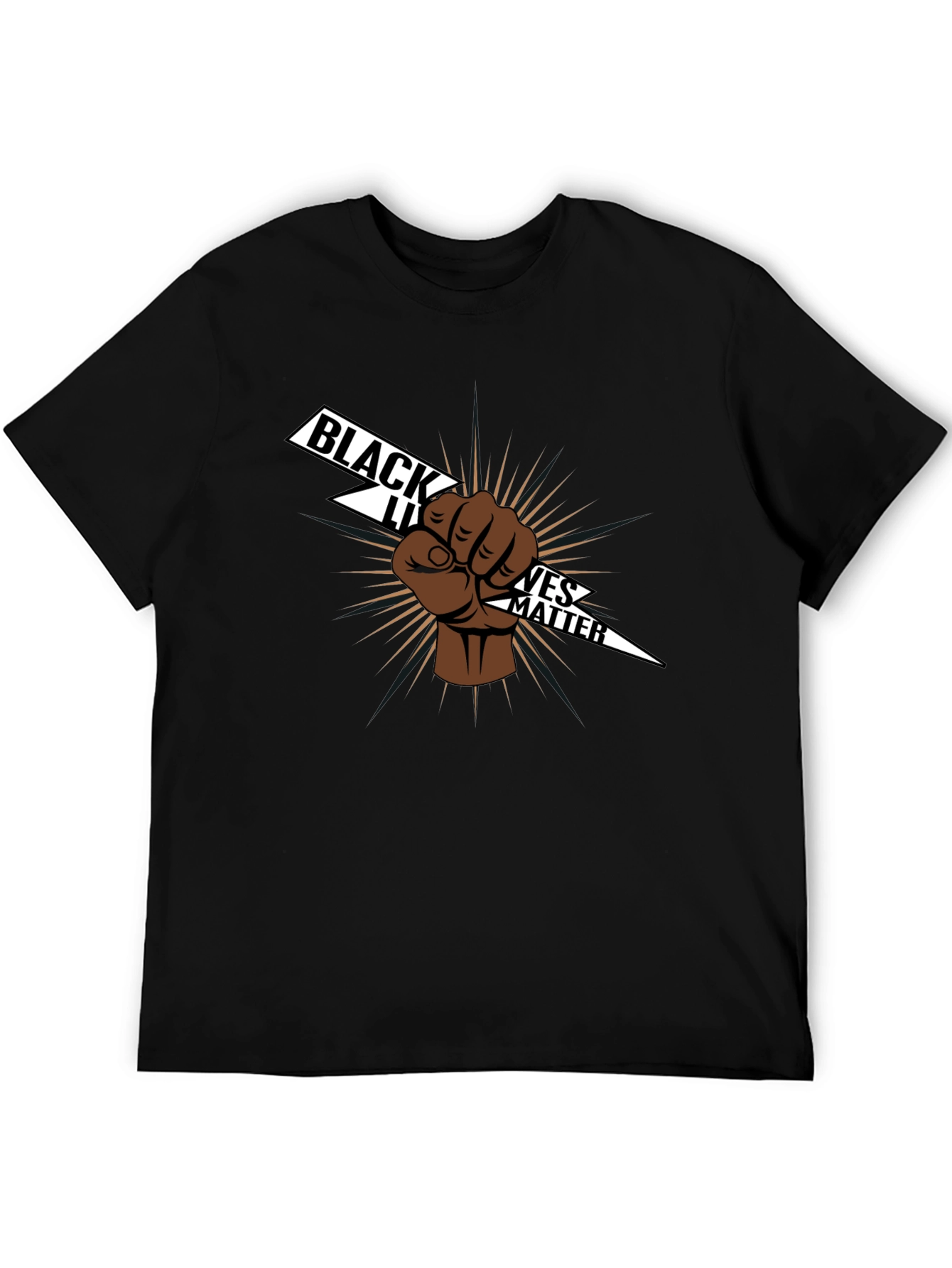 Black Lives Matter Fist Graphic Tee - Black
