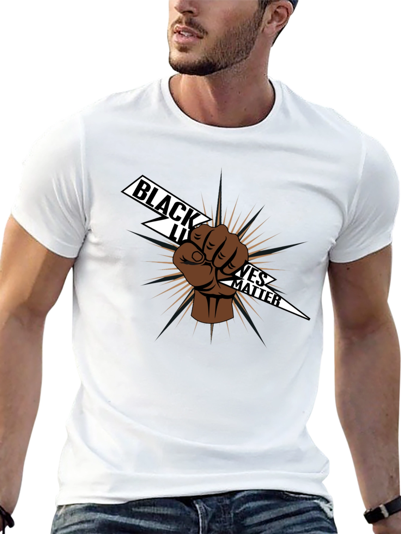 Black Lives Matter Fist Graphic Tee - Black