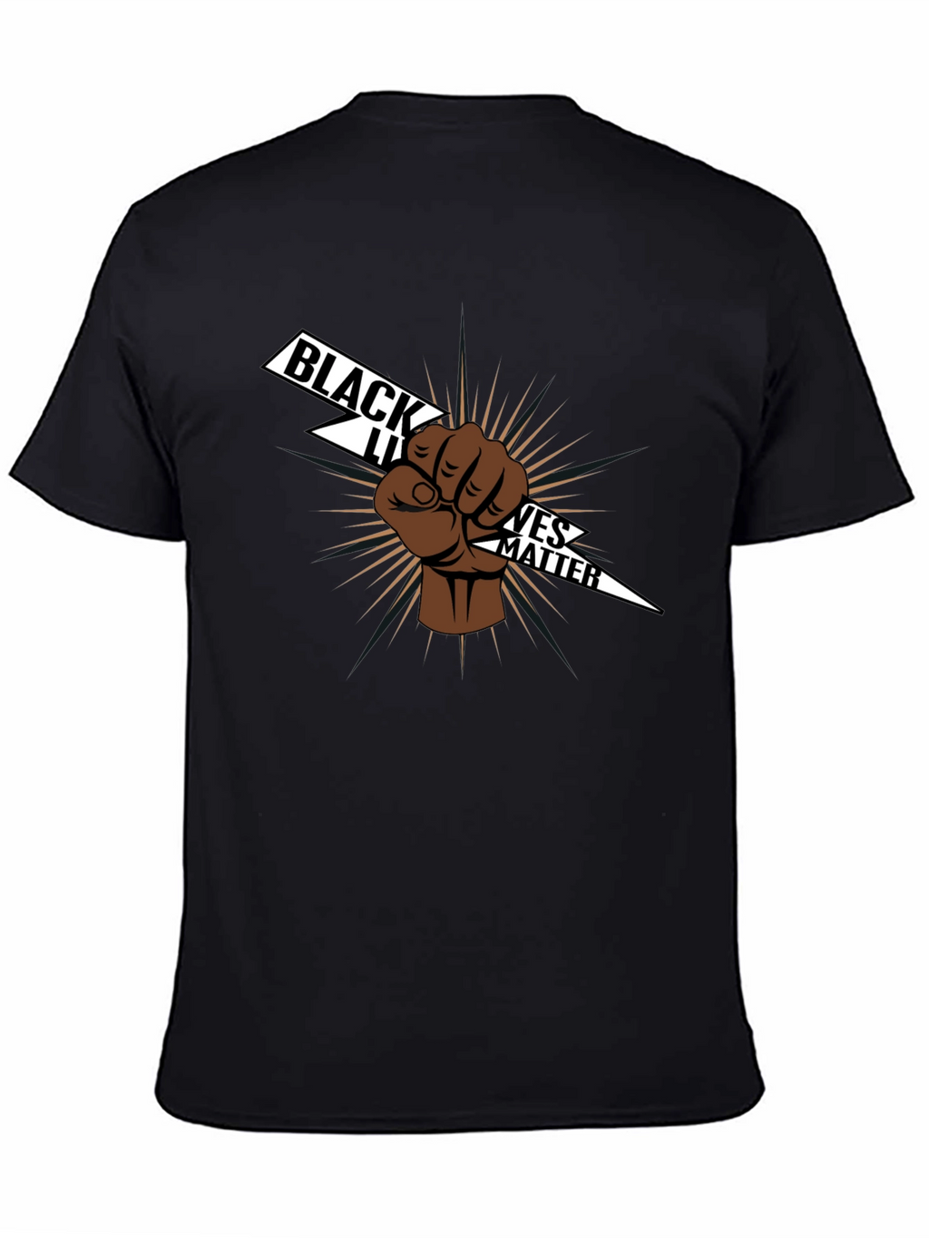 Black Lives Matter Fist Graphic Tee - Black