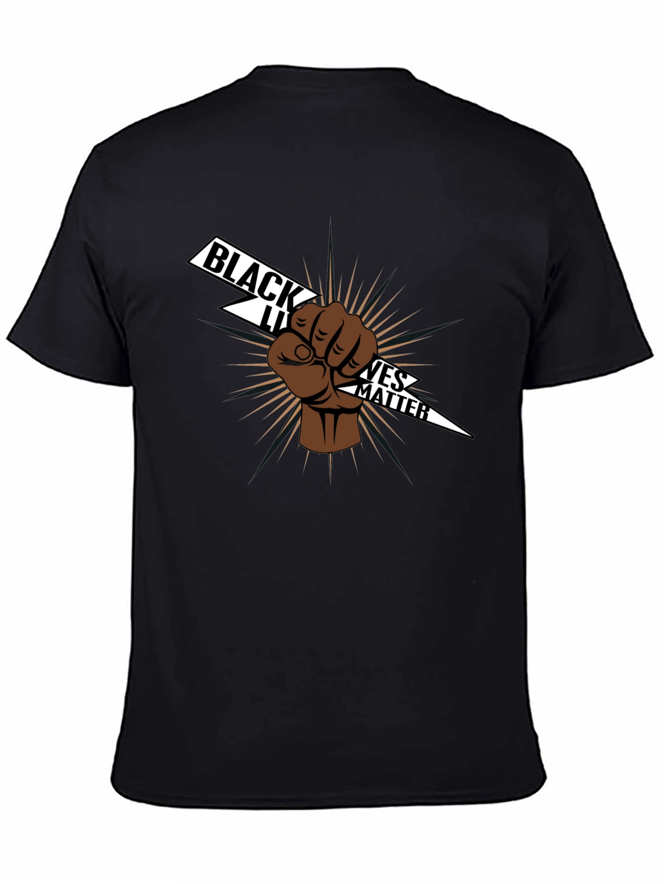 Black Lives Matter Fist Graphic Tee - Black