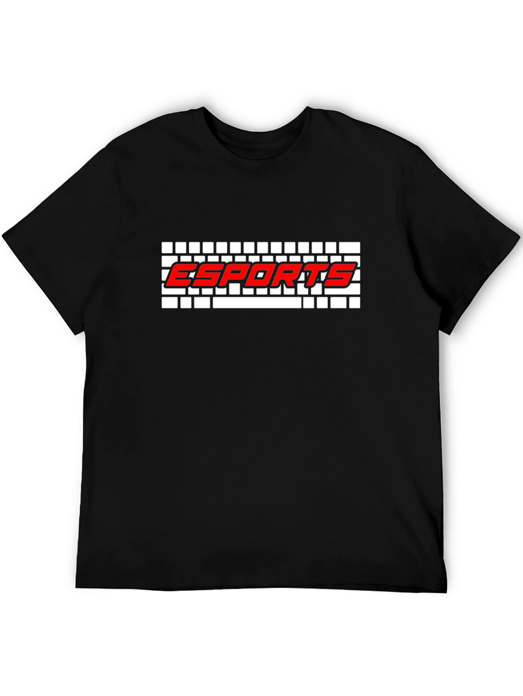 Esports Gaming T-Shirt - Red Logo on Black