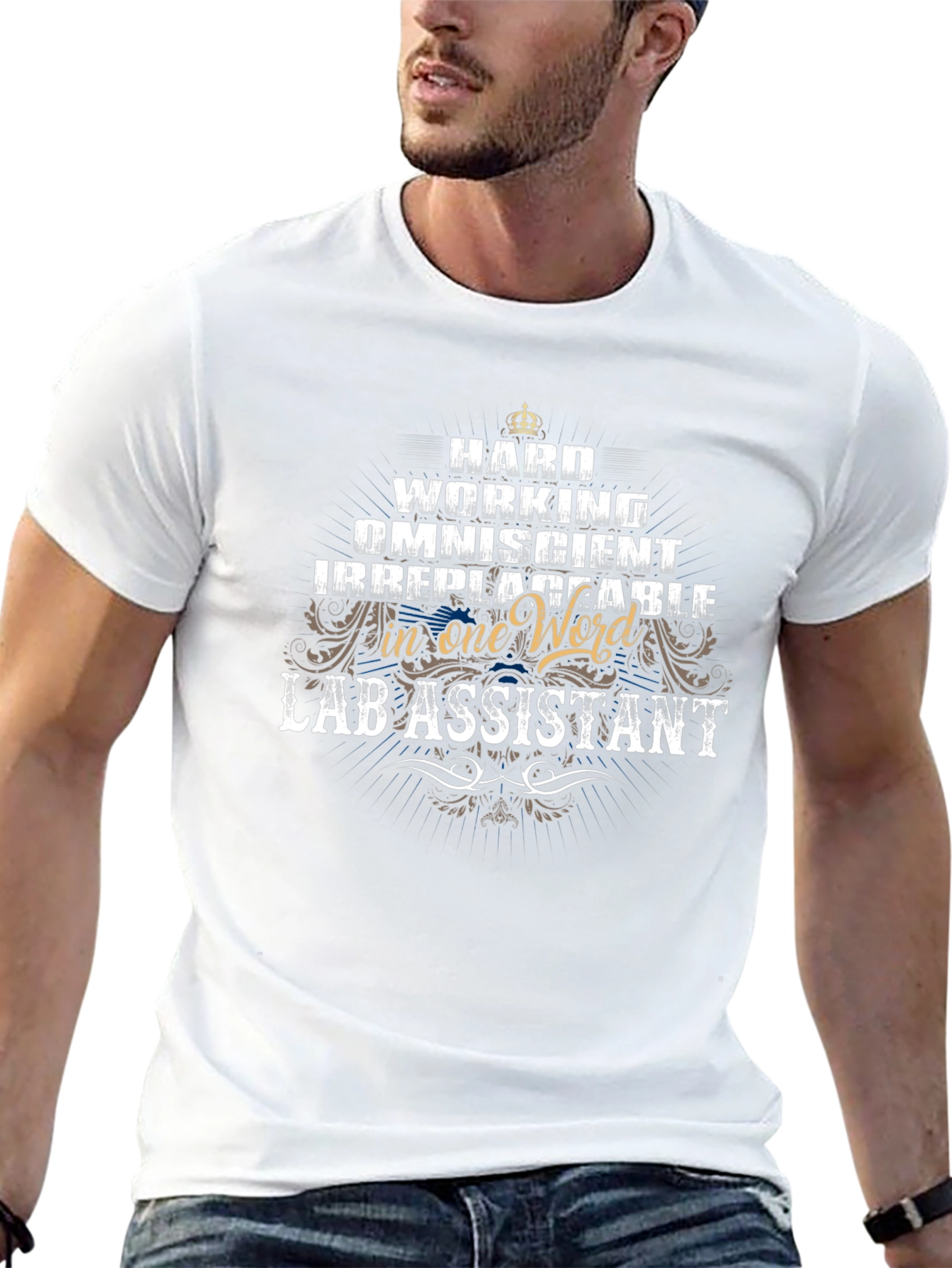 Lab Assistant T-Shirt - Hardworking Omniscient Irreplaceable