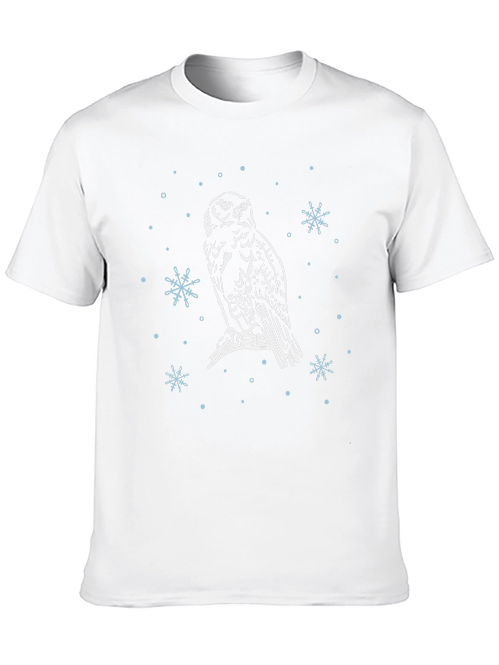 Owl Snowflake Graphic Black T-Shirt