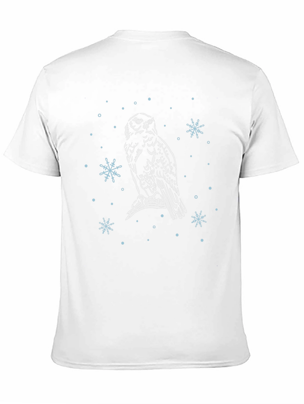 Owl Snowflake Graphic Black T-Shirt